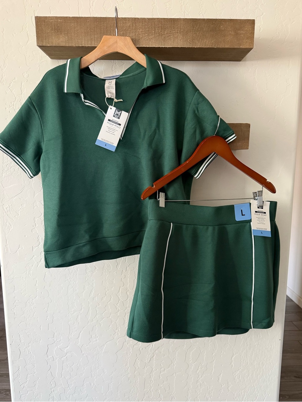 Members Mark|Forest Green Two-Piece matching Skirt/skort Set•NWT,Preppy Tennis